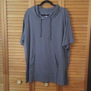 Real Essentials Mens NWOT Dark Grey Short Sleeve Hoodie Size 5XL